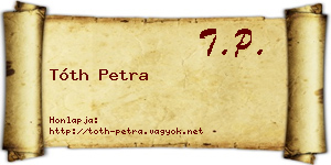 Tóth Petra névjegykártya